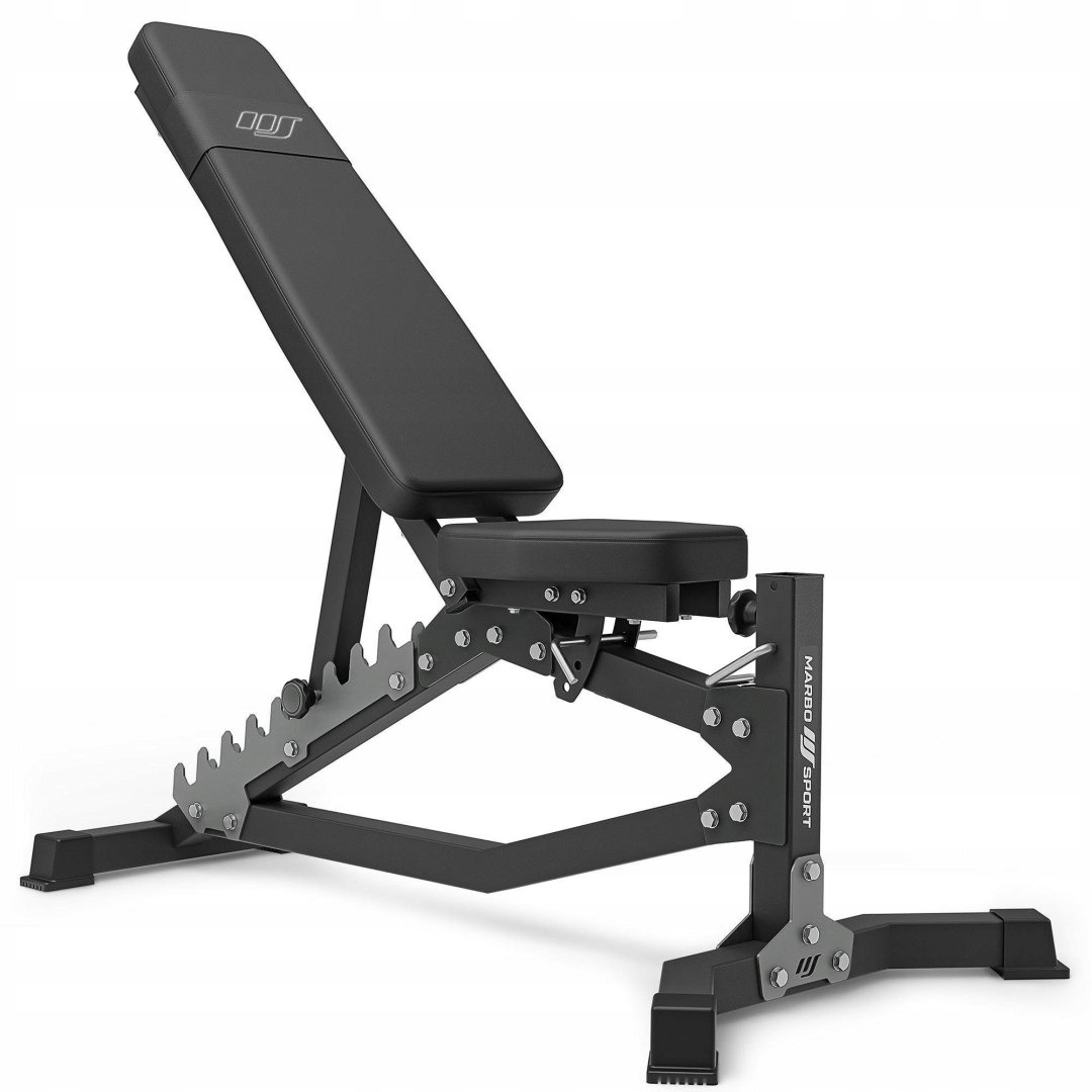 Obojstranne nastaviteľná tréningová lavica Marbo Sport MS-L102 2.0, nosnosť 300 kg, 10 polôh operadla