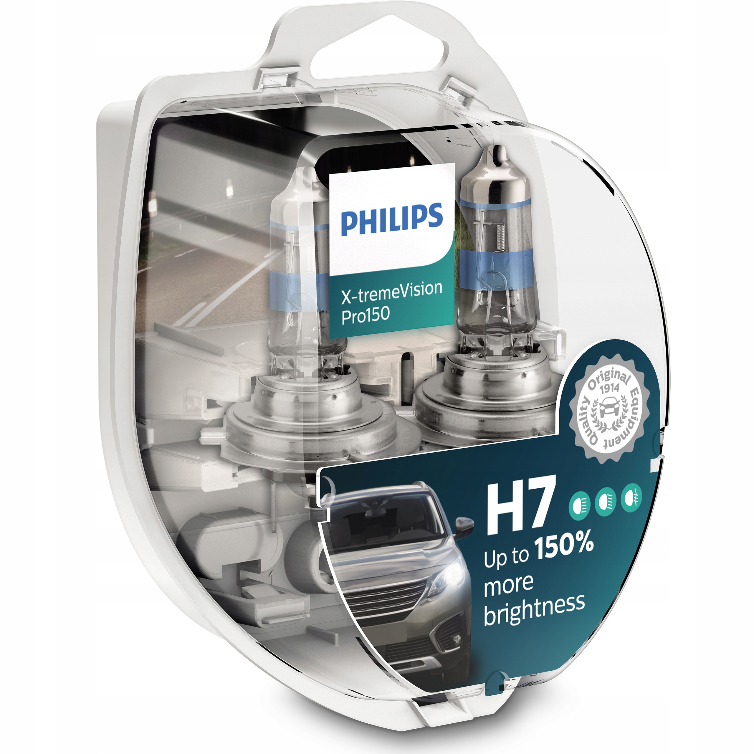Philips H7 X-tremeVision Pro150 +150% – auto žiarovky H7, vyšší jas a dosvit